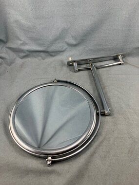 Vtg Jerdon Double two-sided Wall Mounted Magnifying Makeup Shaving Mirror Swivel